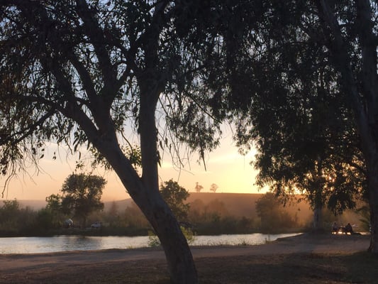 Camping spot view on a hot summer night. Got evacuated from Oakhurst area campground due to fire this was close.