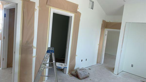 Paint Doors frames and moldings