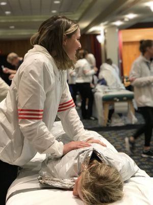 Compassion Massage therapist, Kirsta Adie. Boston Marathon 2018