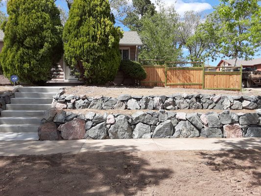 Boulder Retaining Wall