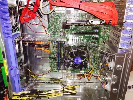 Inside of a custom built server by Admin Net Tech