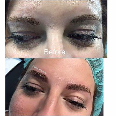 We believe in making your results look natural.  Nothing wrong with a little holiday makeover, Her eyebrows looked so awesome!