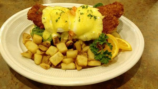 Crispy Walleye Eggs Benedict - Yolk weren't flowy like a Benedict but overall taste was ok