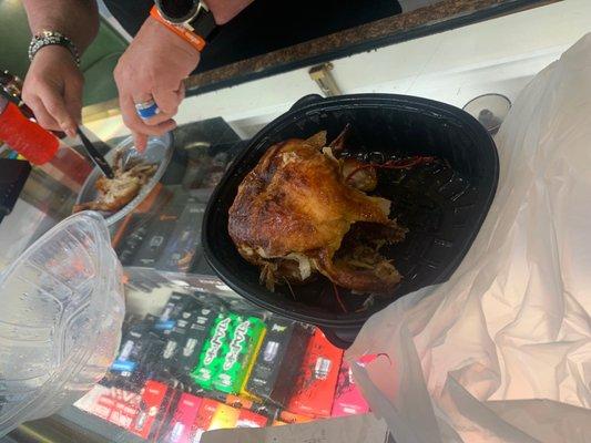 "Fresh" Rotisserie Chicken in hot foods section, claims to be from today but not the case