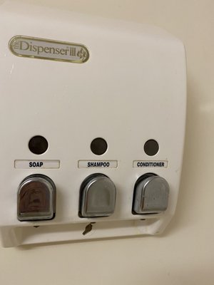 Empty shampoo dispenser