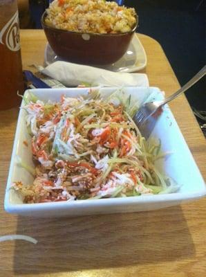 The crab salad is huge, and at 5 bucks, it's an epic deal!