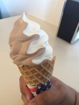 Twist in a waffle cone. Great soft serve!