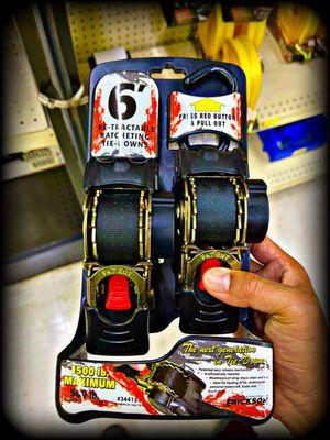 These Erickson retractable straps just make sense and make quick work in strapping down our recreational gear!