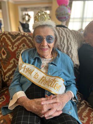 We celebrated Steffie's 104th bday and she's looking better than ever!