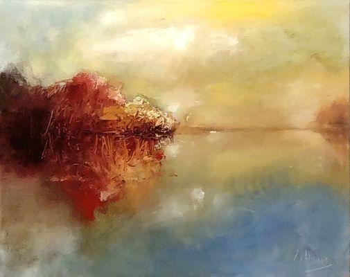 "Sunset" original oil painting on canvas