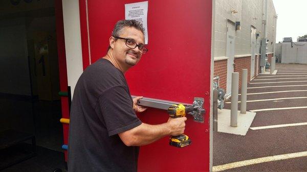 installing an Exit device on steel door