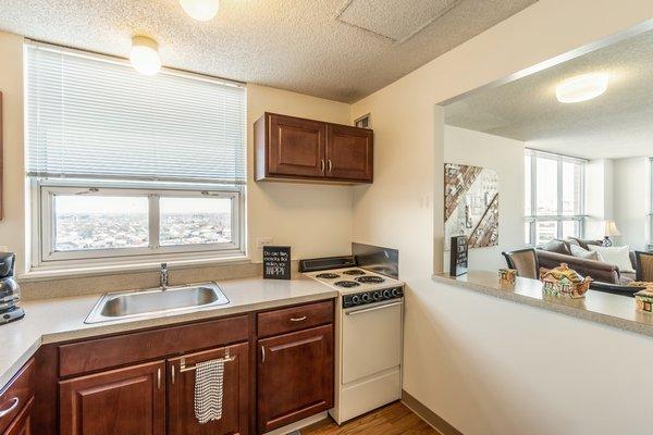 Resident Two Bedroom Apartment Kitchen