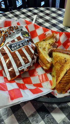 The BEST grilled ham and cheese sandwich!