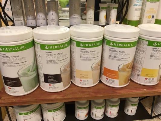 Herbalife products used for the shakes and teas