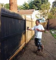 Fence staining