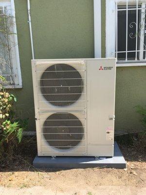 Ductless mini-split condenser