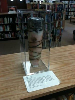 One of the public works of art on display at the library from the Hawaii State Foundation on Culture and the Arts collection.