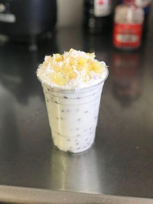 Famous Barrancos fruit yogurt (Piña colada)