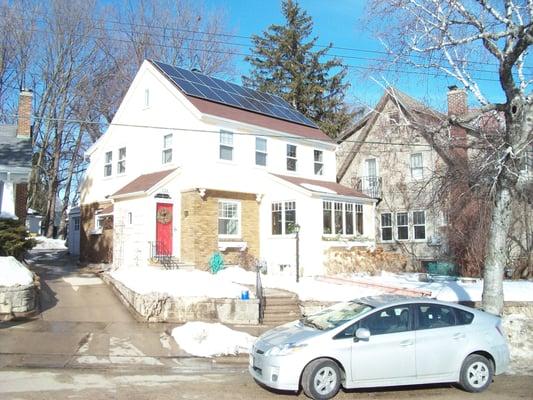 This 4.2 kW photovoltaic system in the Schenk-Atwood Neighborhood covers close to 100% of the homeowners' electric use!