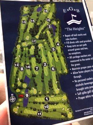 New course layout, including a great re-routing of hole 18 (as well as the adjacent holes & practice putting green)