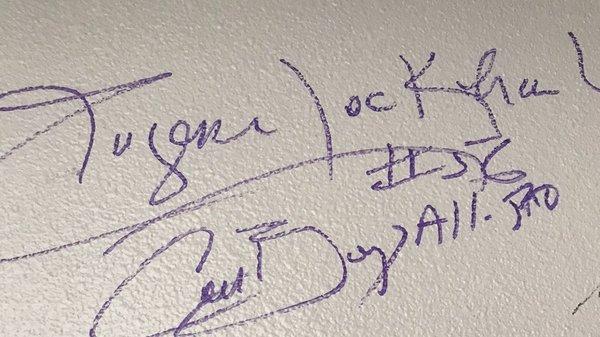 Dallas Cowboys Eugene Lockhart signed my wall