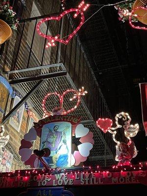 Whimsical Tribute to All the Saints mixed in with Holiday Lights & Decor too. Valentine's Day @ All Saints Way Shrine The North End Boston