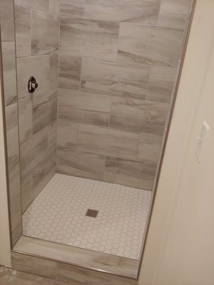 Complete tile on walk in shower