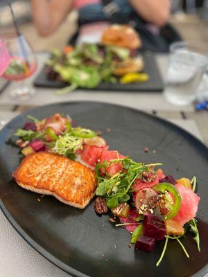 Watermelon and beet salad