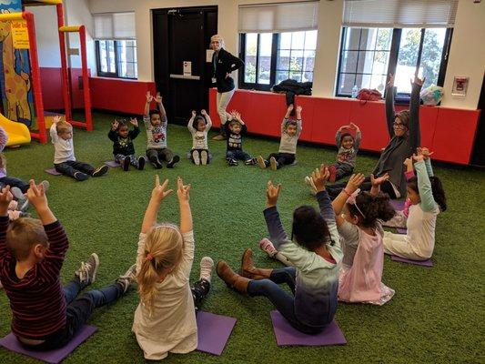 Health is a priority here, learning the importance that healthy habits have on their growing bodies through the physical fitness program!