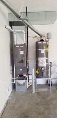 Rheem R96V furnace and a Rheem 48 gallon high revovery water heater