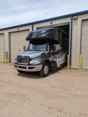 Enclosed RV storage with power