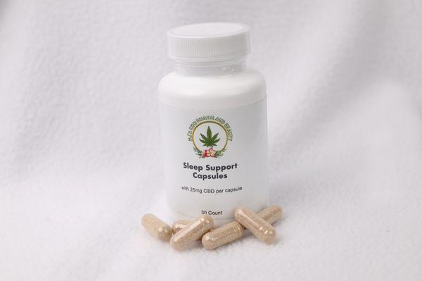 Another great product photo of this businesses sleep support capsules.