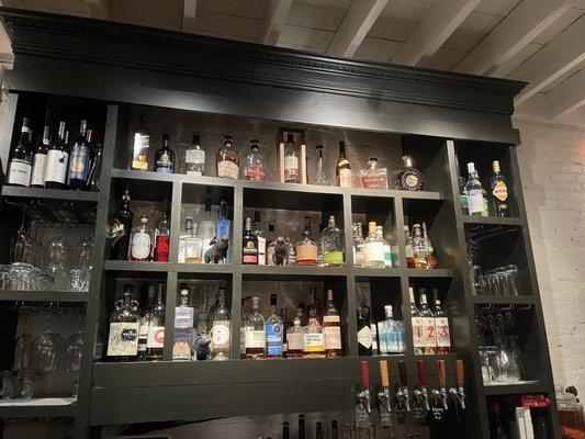 The bar is well stocked!