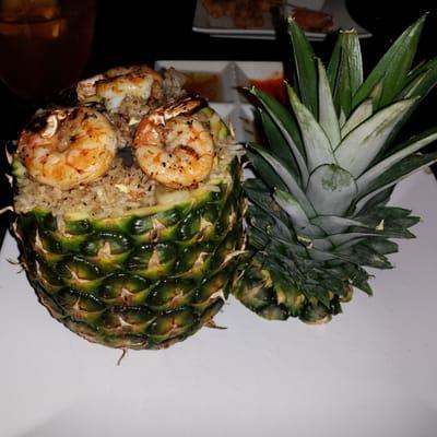 Tasted great, but overpriced considering it's just fried rice shoved in a pineapple with 3 shrimp on top.