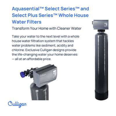 Take your water to the next level with a whole house water filtration system.