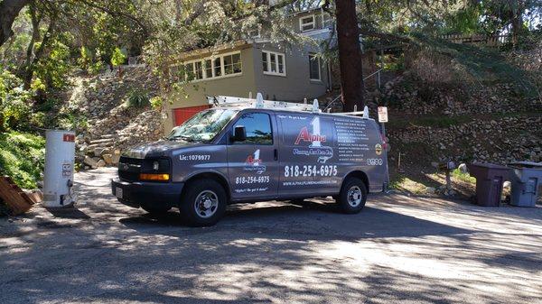 FULLY STOCKED COMPANY VEHICLES TO HANDLE MOST RESIDENTIAL AND LIGHT COMNERCIAL REPAIRS.