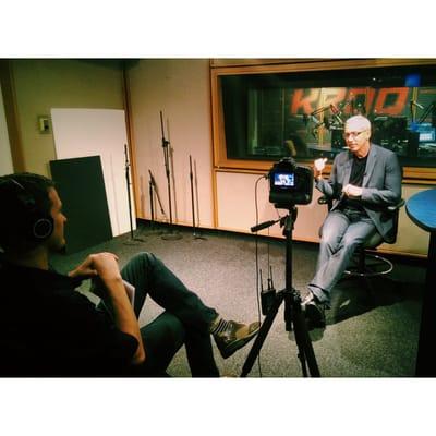 Interviewing Dr. Drew at the legendary KROQ in Los Angeles.