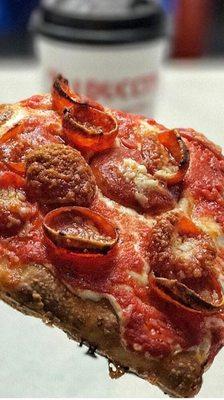 Our pepperoni Sicilian is spectacular