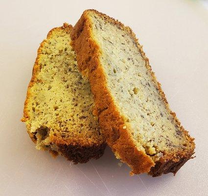 We bake our own treats like our Banana Bread!