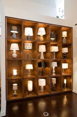 Table lamp display cube