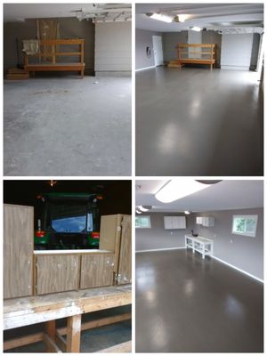 Painting and Epoxy Flooring Before and After