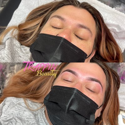 HENNA EYE BROW DESIGN INCLUDES SHAPING 7 WAXING