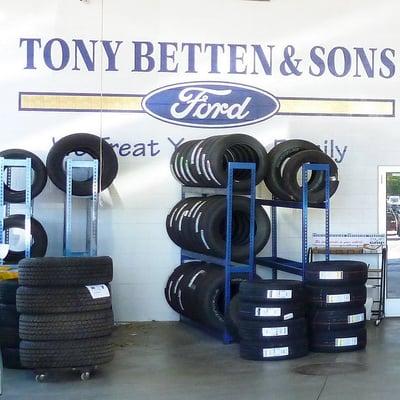 Oh yeah, we sell tires, too!