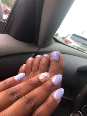 Gel Mani+classic pedicure w/gel polish