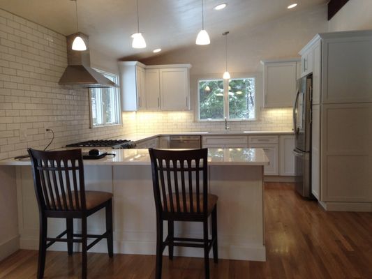 Kitchen remodel with Decora cabinets and Cambria quartz