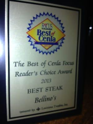 2013 Reader's Choice Award Best of Cenla, thanks to everyone!