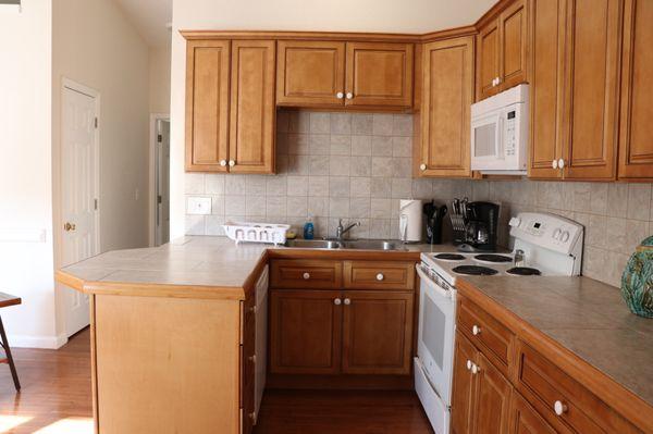 Furnished apartments with full kitchens