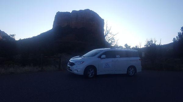 Courthouse Rock with one of our taxes.