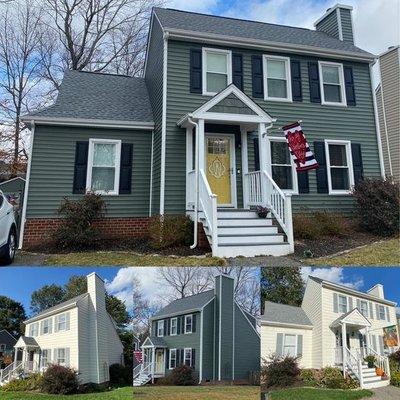 Before and After of a siding job