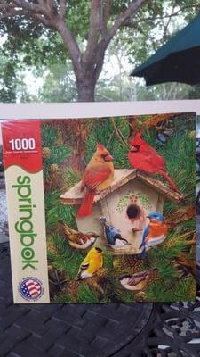 1,000 pc shrink wrapped puzzle that I chose for my puzzle crazy friend.